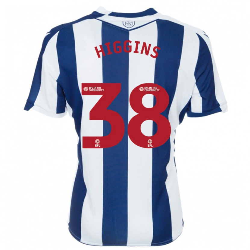 Danxen Dames Akeel Higgins #38 Marine Wit Thuisshirt Thuistenue 2025/26 T-Shirt België