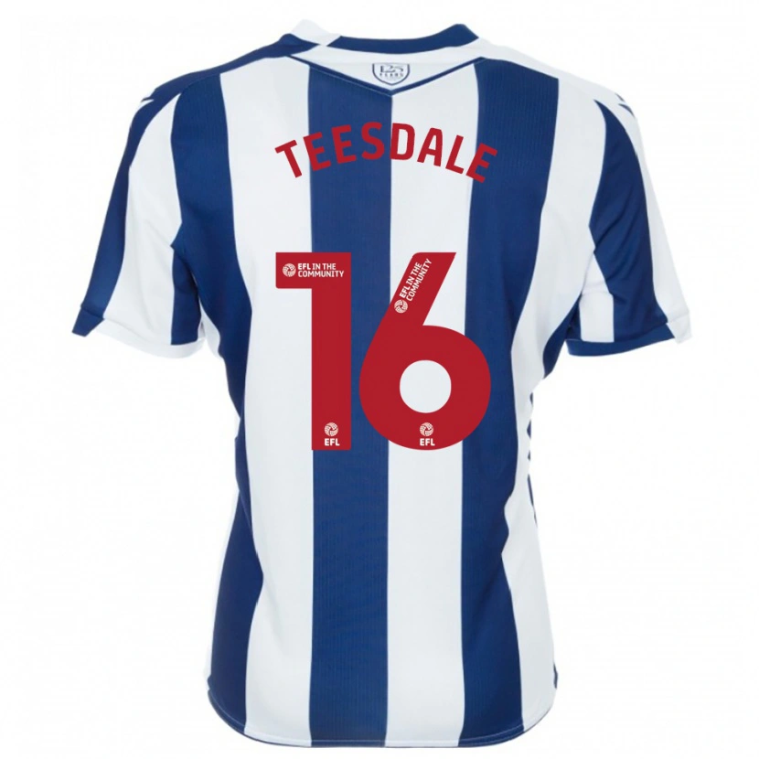Danxen Dames Finn Teesdale #16 Marine Wit Thuisshirt Thuistenue 2025/26 T-Shirt België
