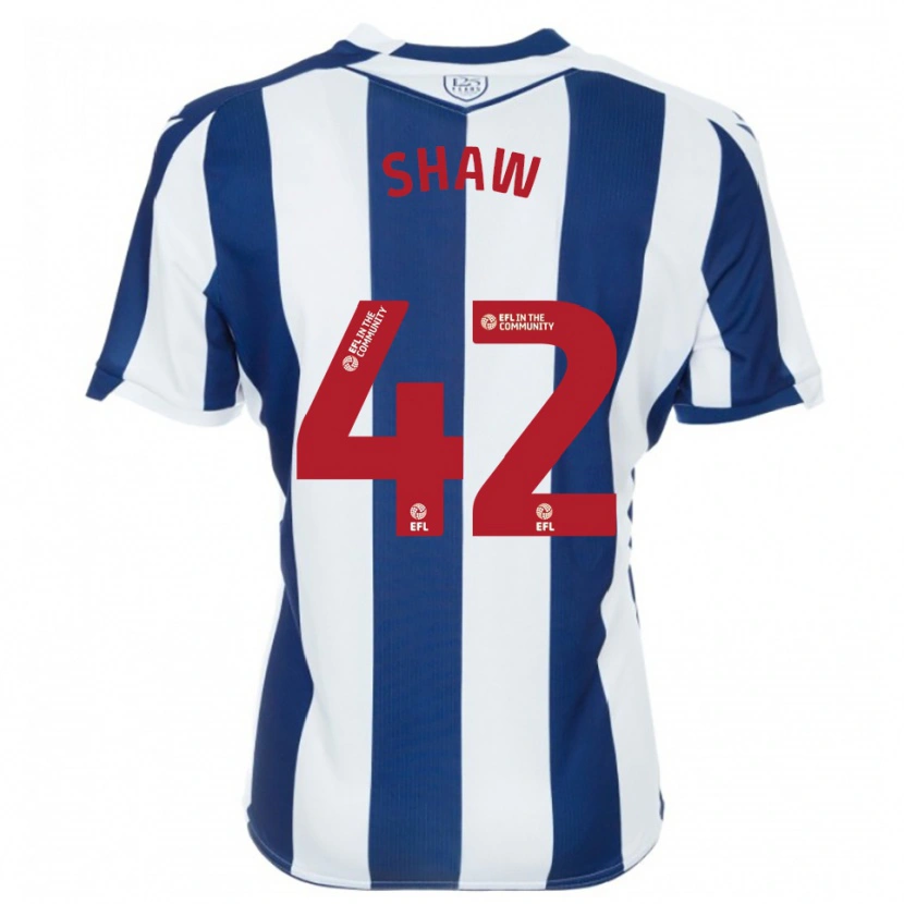 Danxen Dames Josh Shaw #42 Marine Wit Thuisshirt Thuistenue 2025/26 T-Shirt België