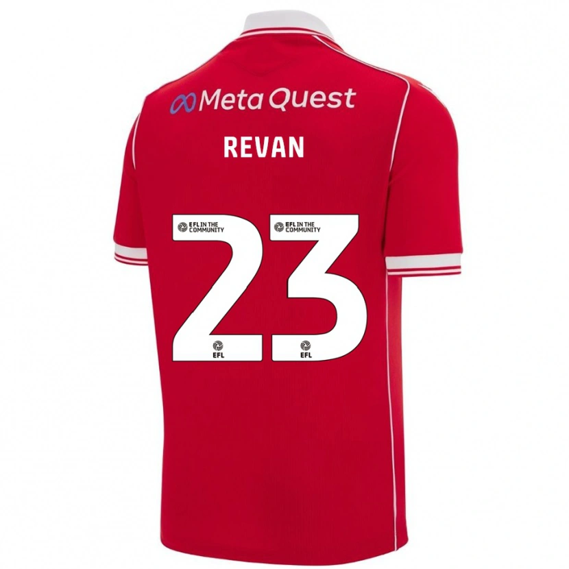 Danxen Dames Sebastian Revan #23 Rood Wit Thuisshirt Thuistenue 2025/26 T-Shirt België