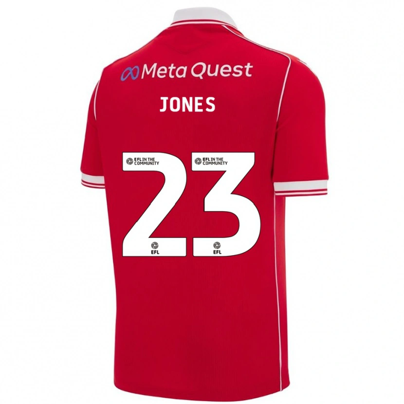 Danxen Dames Ruby Jones #23 Rood Wit Thuisshirt Thuistenue 2025/26 T-Shirt België