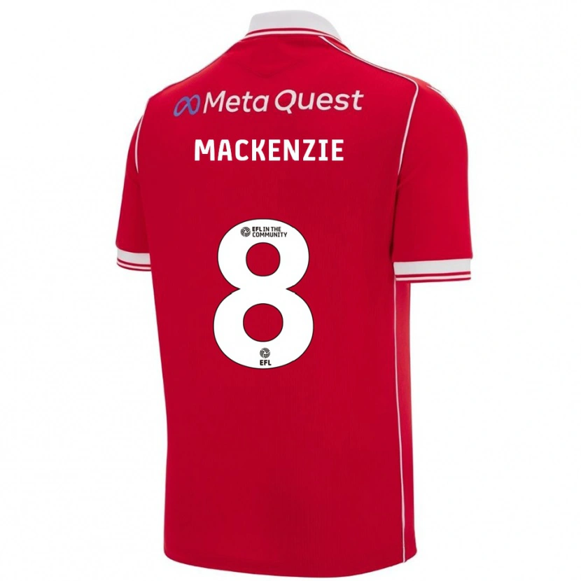 Danxen Dames Libby Mackenzie #8 Rood Wit Thuisshirt Thuistenue 2025/26 T-Shirt België