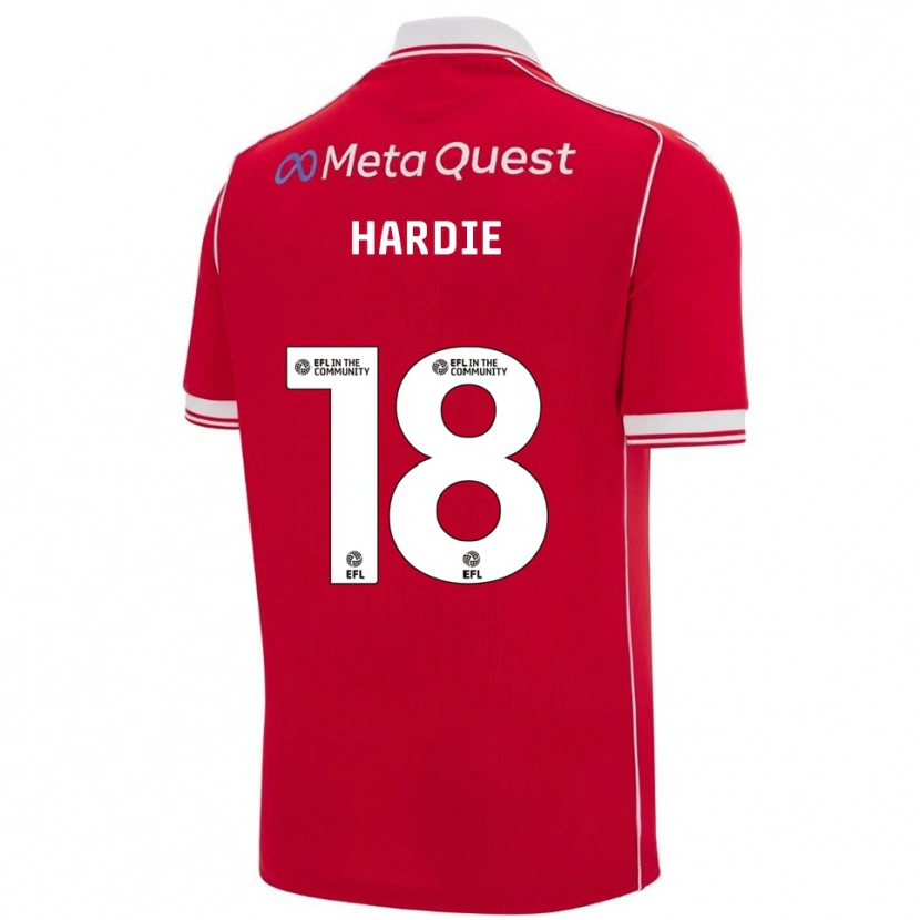 Danxen Dames Ryan Hardie #18 Rood Wit Thuisshirt Thuistenue 2025/26 T-Shirt België