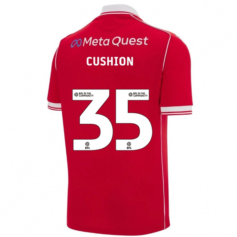 Danxen Dames Owen Cushion #35 Rood Wit Thuisshirt Thuistenue 2025/26 T-Shirt België