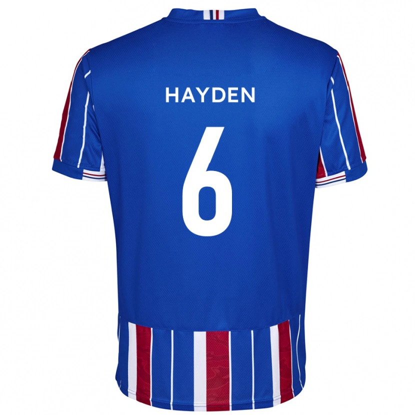 Danxen Dames Aaron Hayden #6 Blauw Rood Wit Thuisshirt Thuistenue 2025/26 T-Shirt België