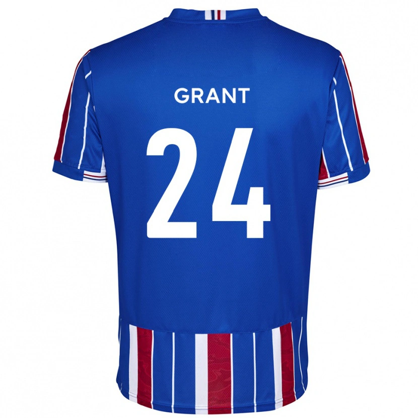 Danxen Dames Josh Grant #24 Blauw Rood Wit Thuisshirt Thuistenue 2025/26 T-Shirt België