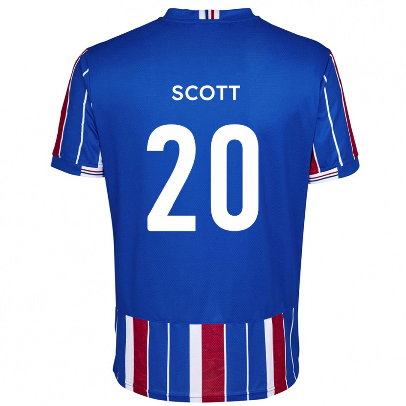Danxen Dames Cedwyn Scott #20 Blauw Rood Wit Thuisshirt Thuistenue 2025/26 T-Shirt België