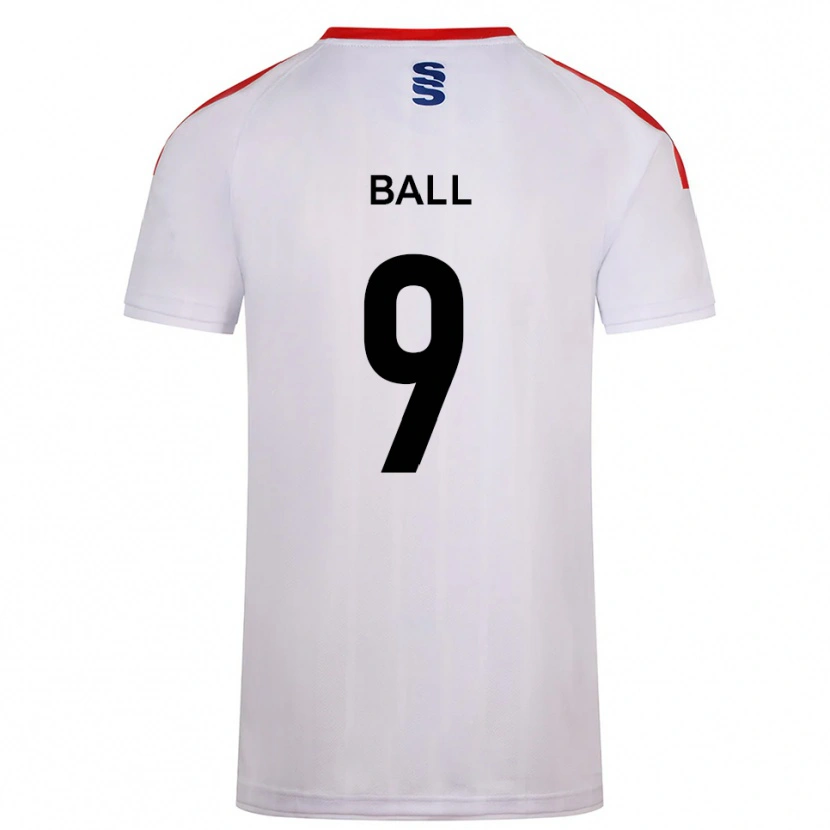 Danxen Dames Theo Ball #9 Wit Marine Thuisshirt Thuistenue 2025/26 T-Shirt België