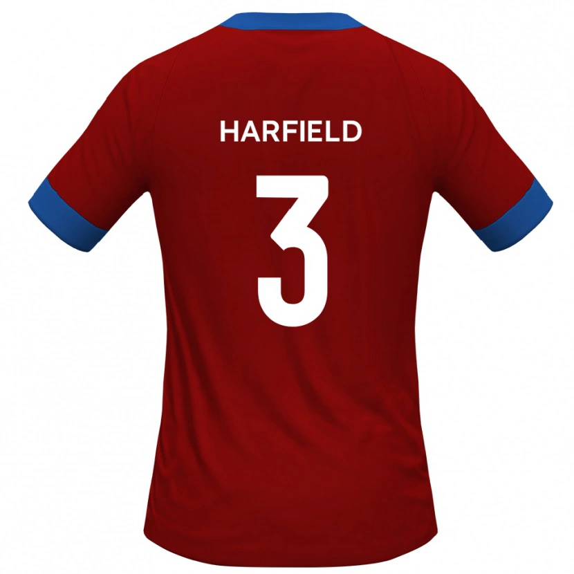 Danxen Dames Ollie Harfield #3 Rood Blauw Thuisshirt Thuistenue 2025/26 T-Shirt België