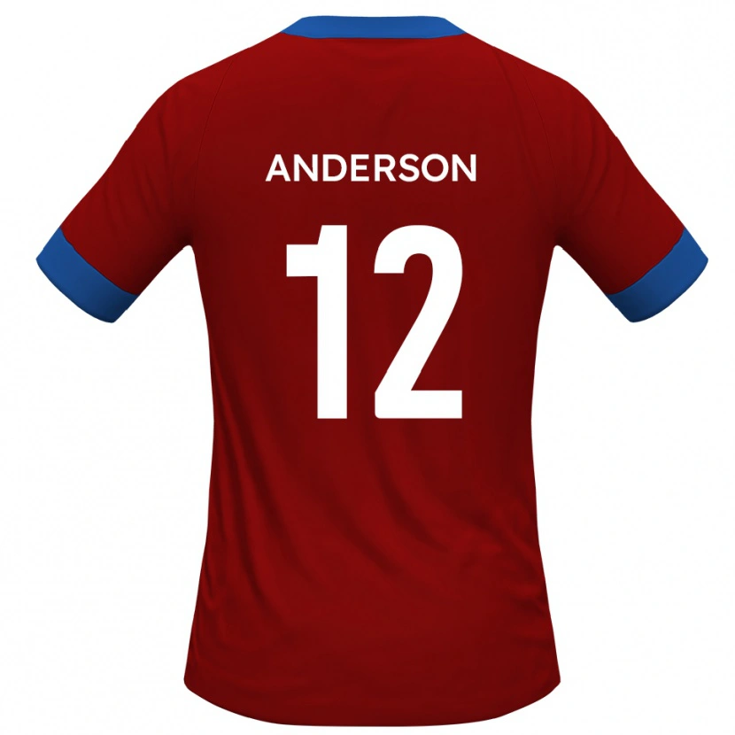 Danxen Dames Keane Anderson #12 Rood Blauw Thuisshirt Thuistenue 2025/26 T-Shirt België