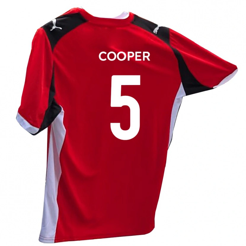Danxen Dames Jake Cooper #5 Rood Wit Thuisshirt Thuistenue 2025/26 T-Shirt België