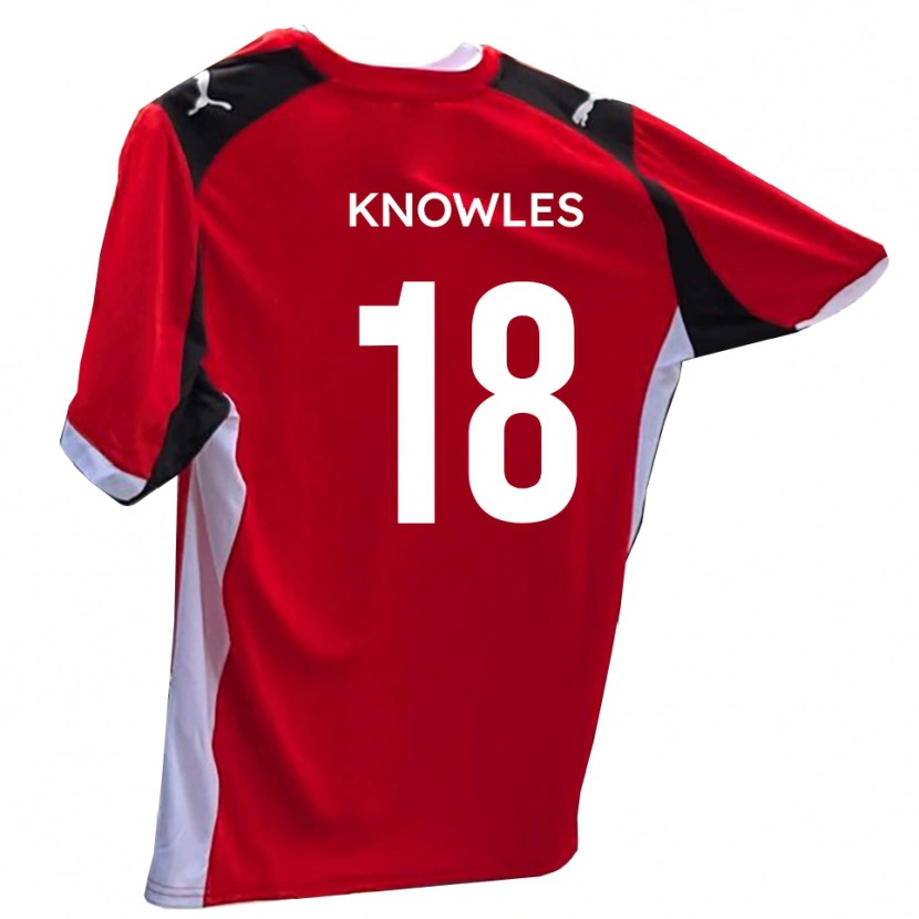 Danxen Dames Jimmy Knowles #18 Rood Wit Thuisshirt Thuistenue 2025/26 T-Shirt België