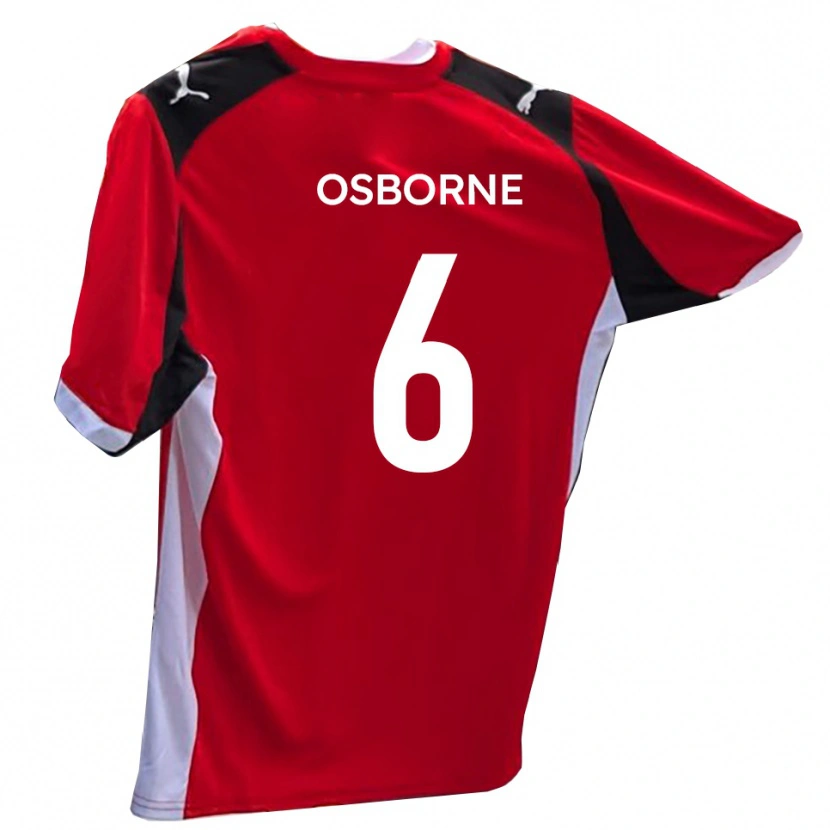 Danxen Dames Elliot Osborne #6 Rood Wit Thuisshirt Thuistenue 2025/26 T-Shirt België