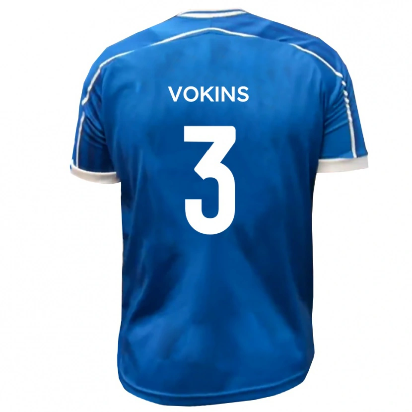 Danxen Dames Jake Vokins #3 Blauw Wit Thuisshirt Thuistenue 2025/26 T-Shirt België