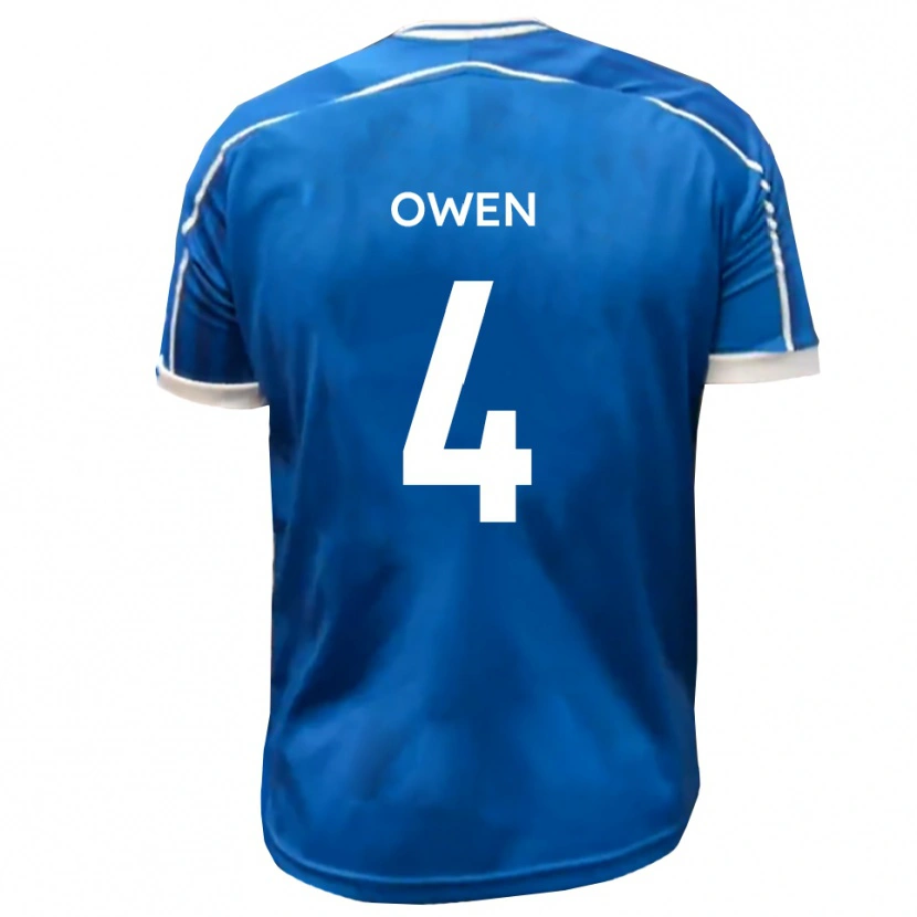Danxen Dames Nathaniel Owen #4 Blauw Wit Thuisshirt Thuistenue 2025/26 T-Shirt België