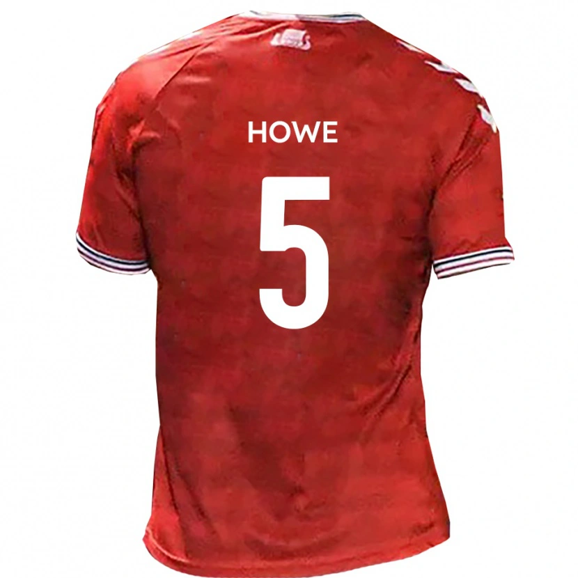 Danxen Dames Callum Howe #5 Rood Wit Thuisshirt Thuistenue 2025/26 T-Shirt België