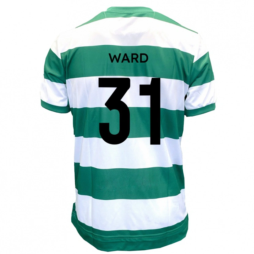 Danxen Dames Jed Ward #31 Groen Wit Thuisshirt Thuistenue 2025/26 T-Shirt België