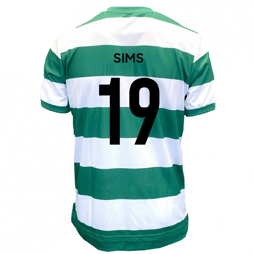 Danxen Dames Josh Sims #19 Groen Wit Thuisshirt Thuistenue 2025/26 T-Shirt België
