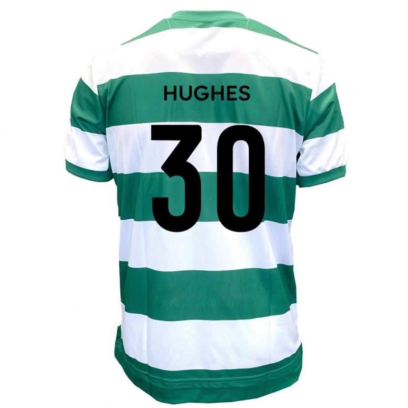 Danxen Dames Ollie Hughes #30 Groen Wit Thuisshirt Thuistenue 2025/26 T-Shirt België