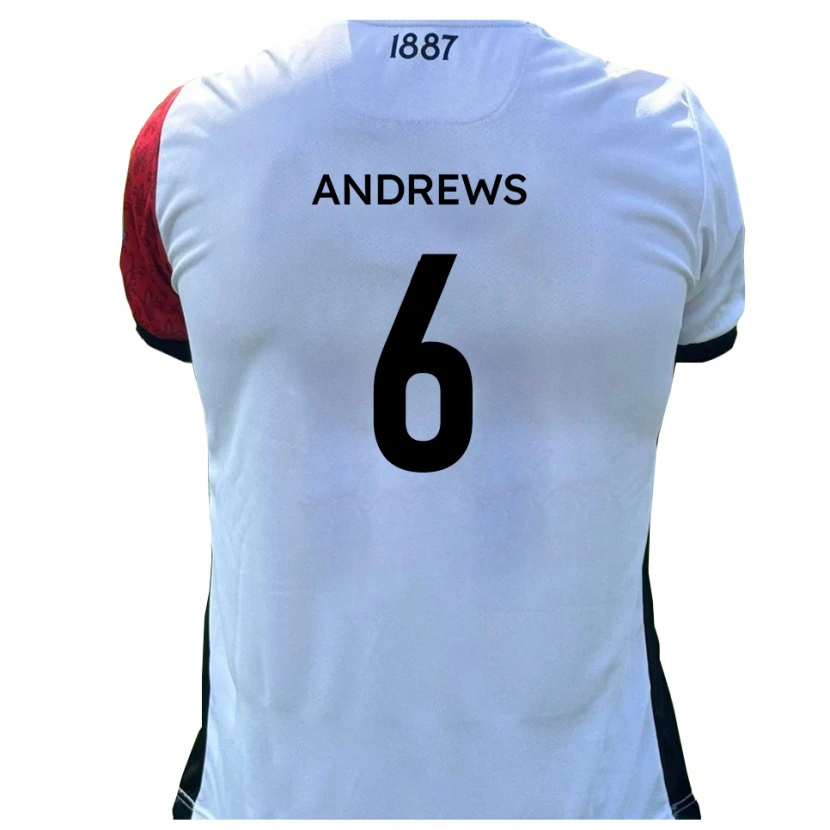 Danxen Dames Jamie Andrews #6 Rood Wit Thuisshirt Thuistenue 2025/26 T-Shirt België