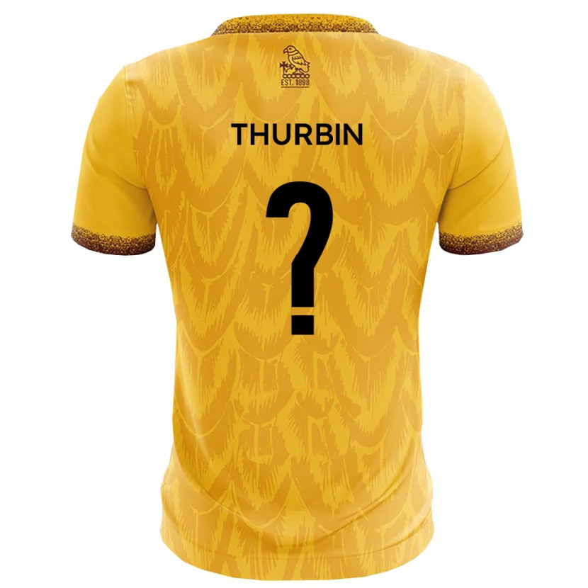 Danxen Dames Johnny Thurbin #0 Geel Bruin Thuisshirt Thuistenue 2025/26 T-Shirt België