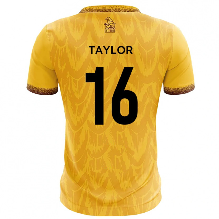Danxen Dames Jack Taylor #16 Geel Bruin Thuisshirt Thuistenue 2025/26 T-Shirt België