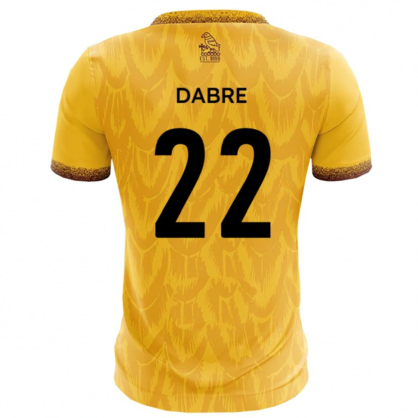 Danxen Dames Mo Dabre #22 Geel Bruin Thuisshirt Thuistenue 2025/26 T-Shirt België
