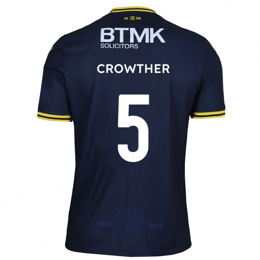 Danxen Dames Adam Crowther #5 Marine Geel Thuisshirt Thuistenue 2025/26 T-Shirt België
