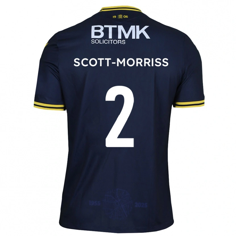 Danxen Dames Gus Scott-Morriss #2 Marine Geel Thuisshirt Thuistenue 2025/26 T-Shirt België