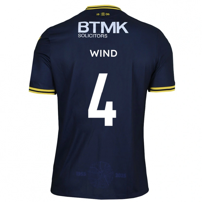 Danxen Dames George Wind #4 Marine Geel Thuisshirt Thuistenue 2025/26 T-Shirt België