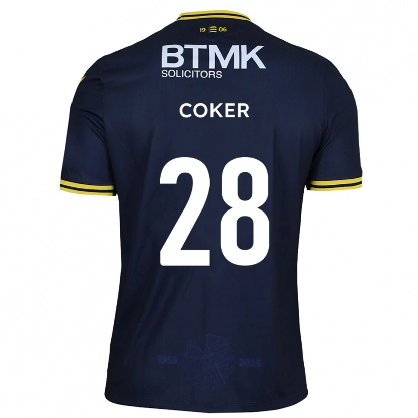 Danxen Dames Oliver Coker #28 Marine Geel Thuisshirt Thuistenue 2025/26 T-Shirt België