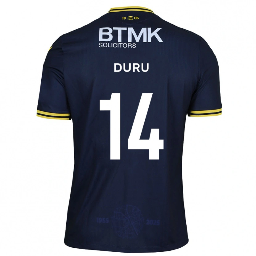 Danxen Dames Chinedu Duru #14 Marine Geel Thuisshirt Thuistenue 2025/26 T-Shirt België