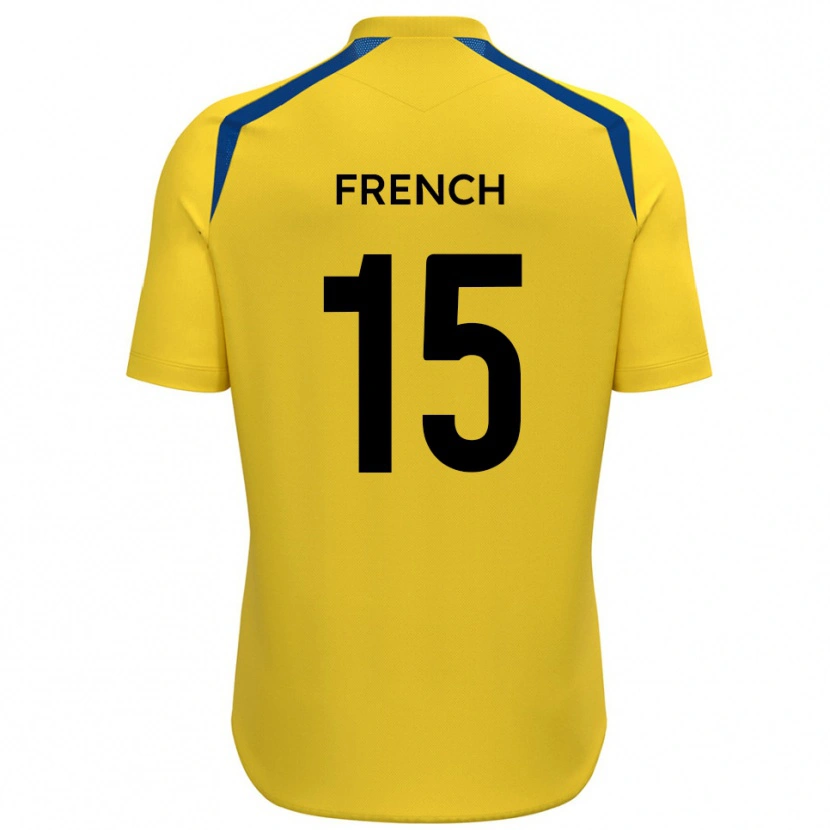 Danxen Dames Tyler French #15 Geel Blauw Thuisshirt Thuistenue 2025/26 T-Shirt België