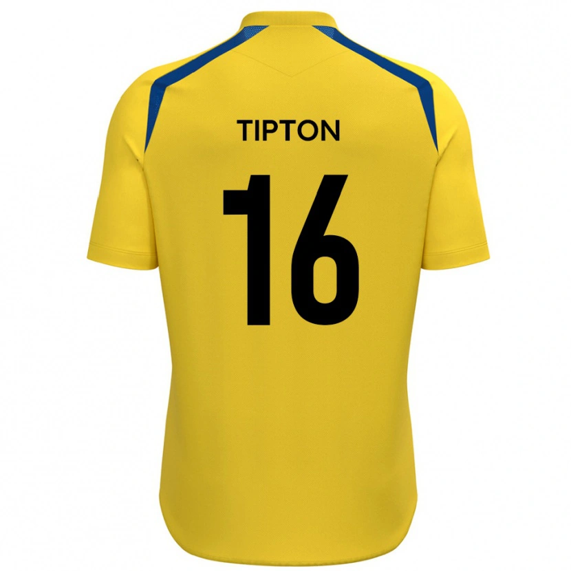 Danxen Dames Ollie Tipton #16 Geel Blauw Thuisshirt Thuistenue 2025/26 T-Shirt België