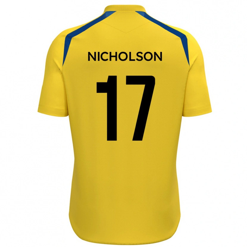 Danxen Dames Brad Nicholson #17 Geel Blauw Thuisshirt Thuistenue 2025/26 T-Shirt België