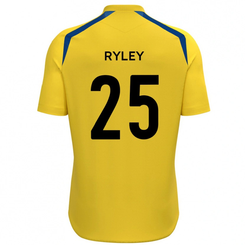 Danxen Dames Kian Ryley #25 Geel Blauw Thuisshirt Thuistenue 2025/26 T-Shirt België
