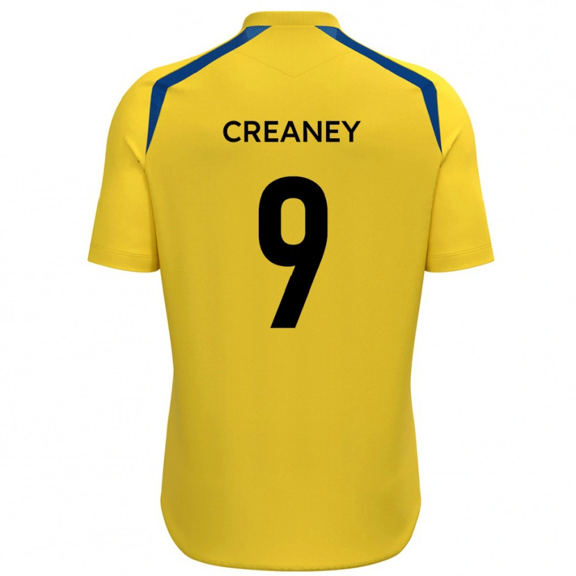 Danxen Dames Dan Creaney #9 Geel Blauw Thuisshirt Thuistenue 2025/26 T-Shirt België