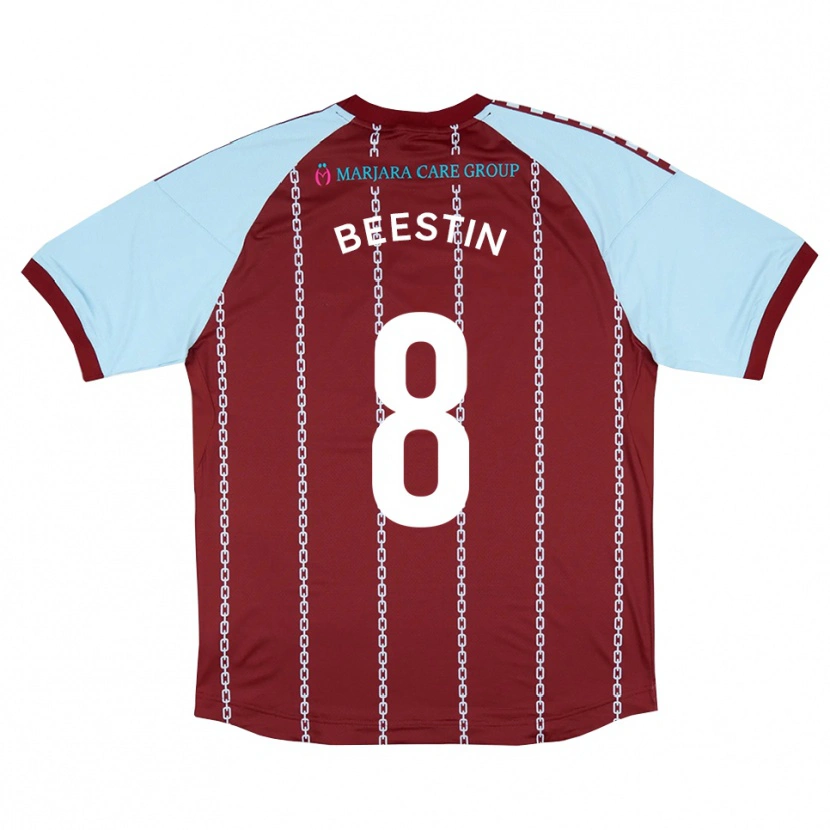Danxen Dames Alfie Beestin #8 Hemelsblauw Roest Rood Thuisshirt Thuistenue 2025/26 T-Shirt België