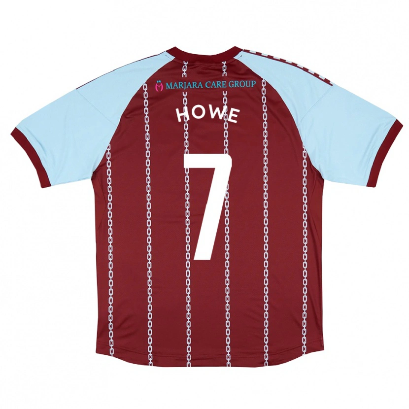 Danxen Dames Declan Howe #7 Hemelsblauw Roest Rood Thuisshirt Thuistenue 2025/26 T-Shirt België