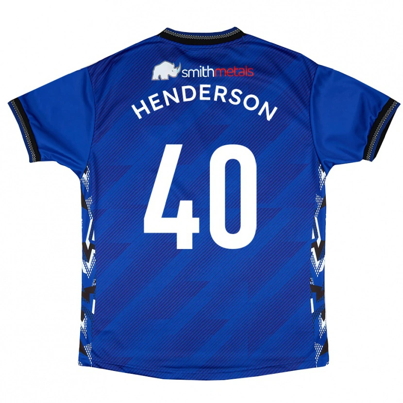 Danxen Dames Ian Henderson #40 Blauw Wit Thuisshirt Thuistenue 2025/26 T-Shirt België