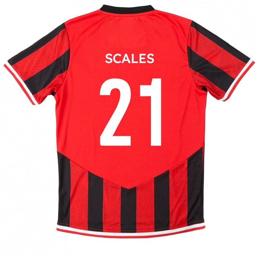 Danxen Dames Alfie Scales #21 Rood Zwart Thuisshirt Thuistenue 2025/26 T-Shirt België