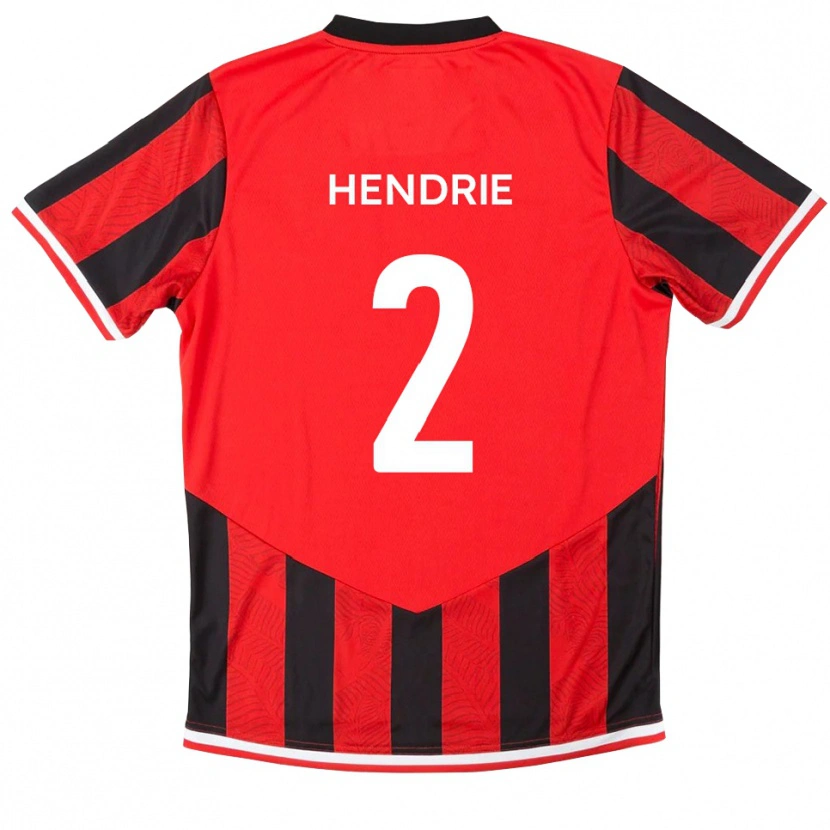 Danxen Dames Luke Hendrie #2 Rood Zwart Thuisshirt Thuistenue 2025/26 T-Shirt België