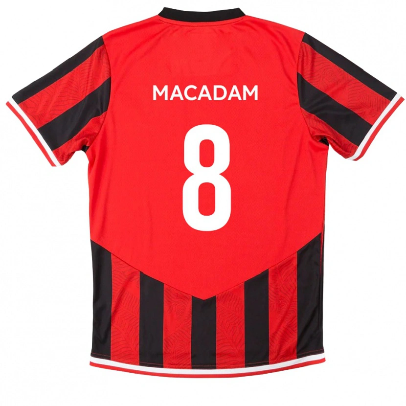 Danxen Dames Harvey Macadam #8 Rood Zwart Thuisshirt Thuistenue 2025/26 T-Shirt België