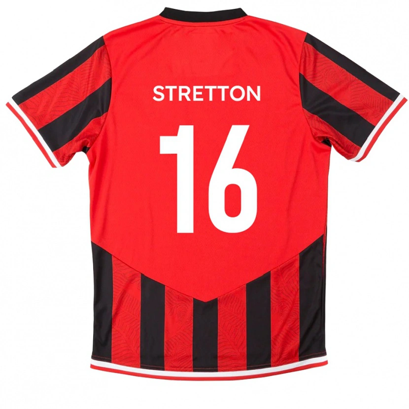 Danxen Dames Jack Stretton #16 Rood Zwart Thuisshirt Thuistenue 2025/26 T-Shirt België