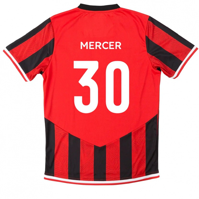 Danxen Dames Nathan Mercer #30 Rood Zwart Thuisshirt Thuistenue 2025/26 T-Shirt België