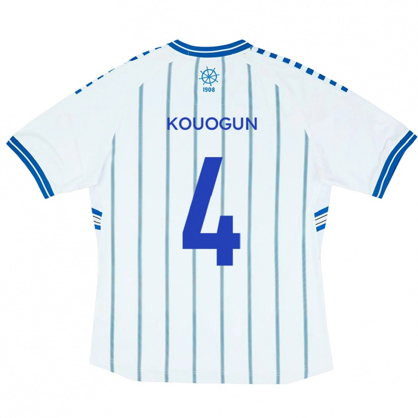 Danxen Dames Maxim Kouogun #4 Wit Blauw Thuisshirt Thuistenue 2025/26 T-Shirt België