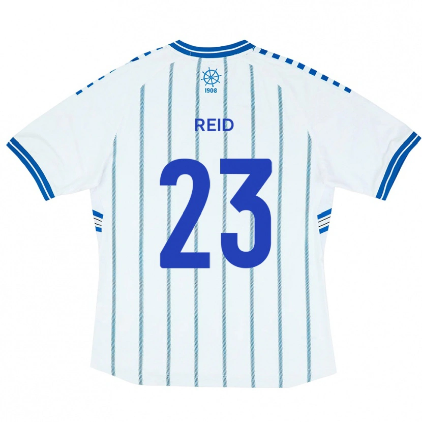 Danxen Dames Alex Reid #23 Wit Blauw Thuisshirt Thuistenue 2025/26 T-Shirt België