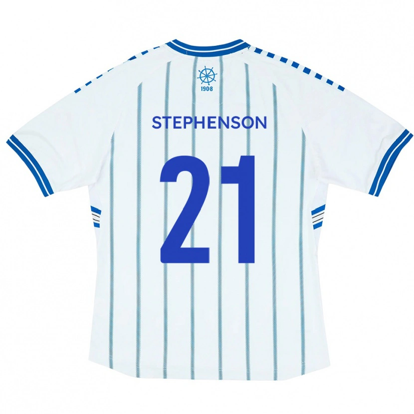 Danxen Dames Louis Stephenson #21 Wit Blauw Thuisshirt Thuistenue 2025/26 T-Shirt België