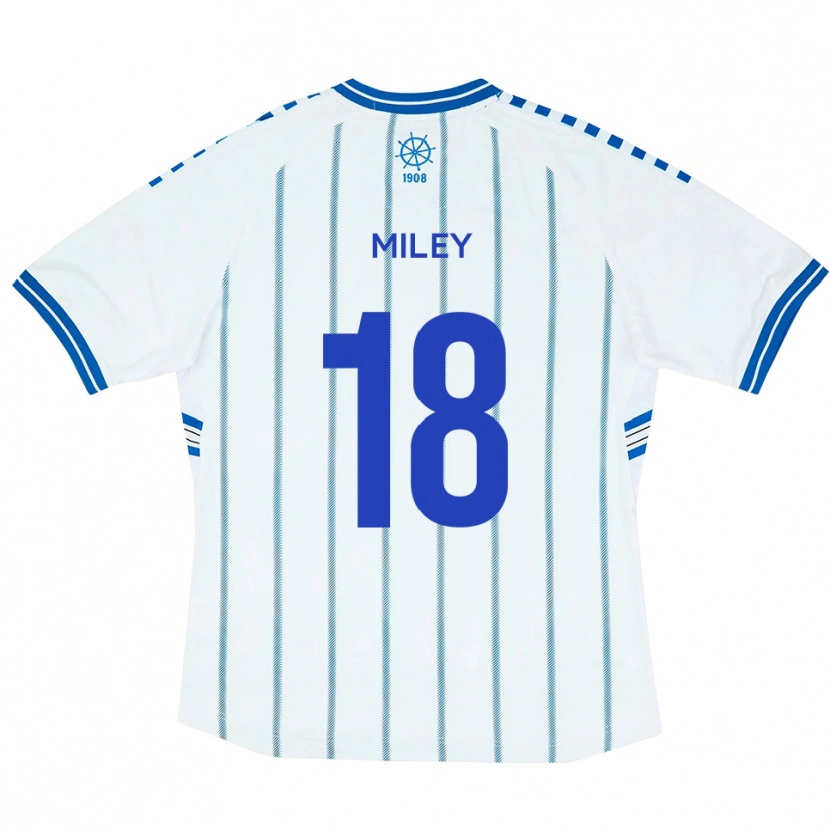 Danxen Dames Jamie Miley #18 Wit Blauw Thuisshirt Thuistenue 2025/26 T-Shirt België