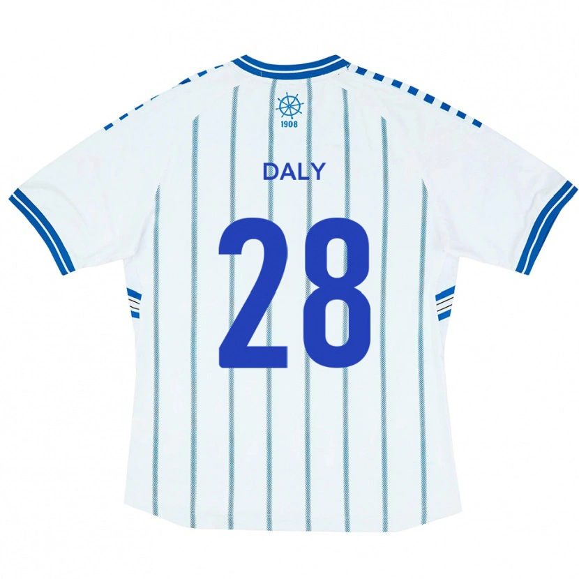 Danxen Dames Matty Daly #28 Wit Blauw Thuisshirt Thuistenue 2025/26 T-Shirt België